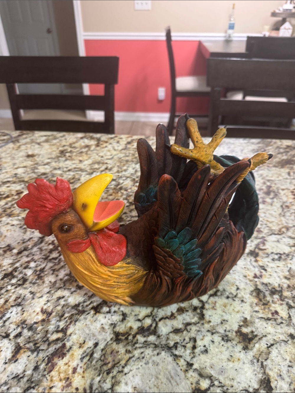 Decorative Rooster Wine Bottle Holder - Multicolor - Picture 3 of 4